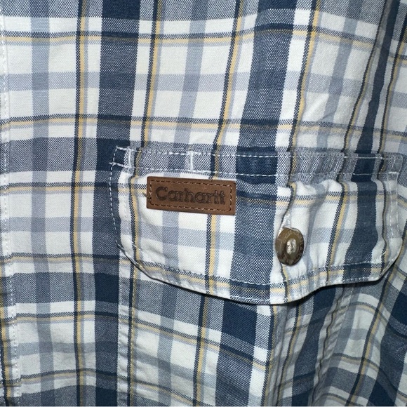 Carhartt Mens Plaid Button Down Shirt - Picture 3 of 4
